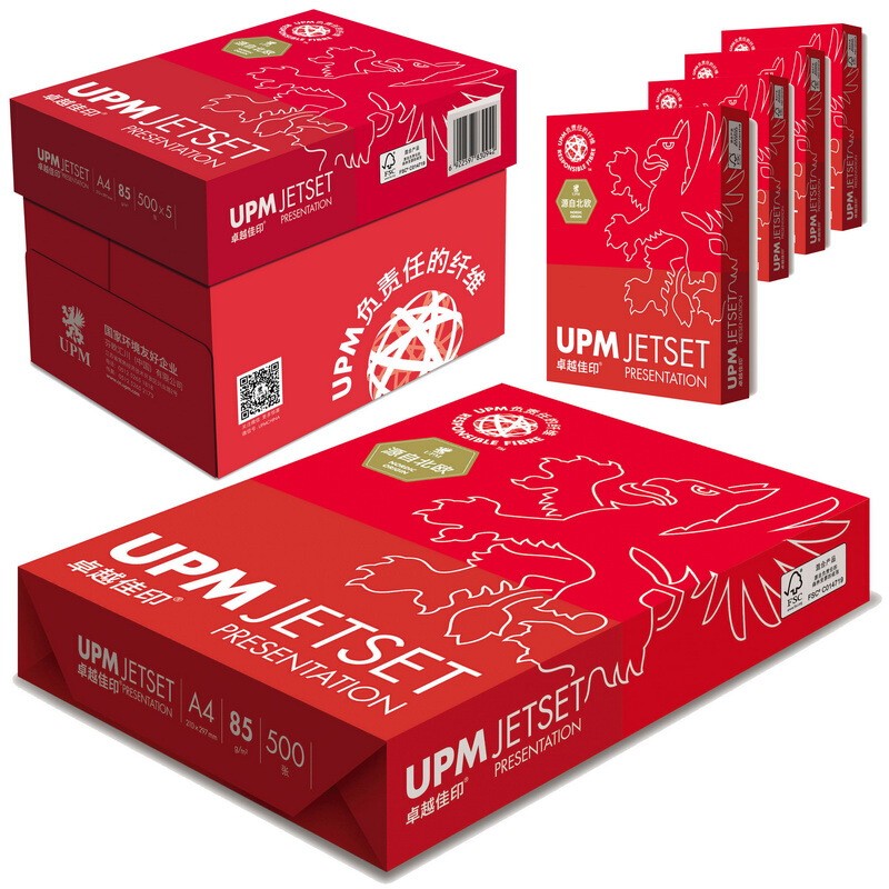办公用纸 卓越佳印 210*297mm 85g 500张/包 5包 复印纸