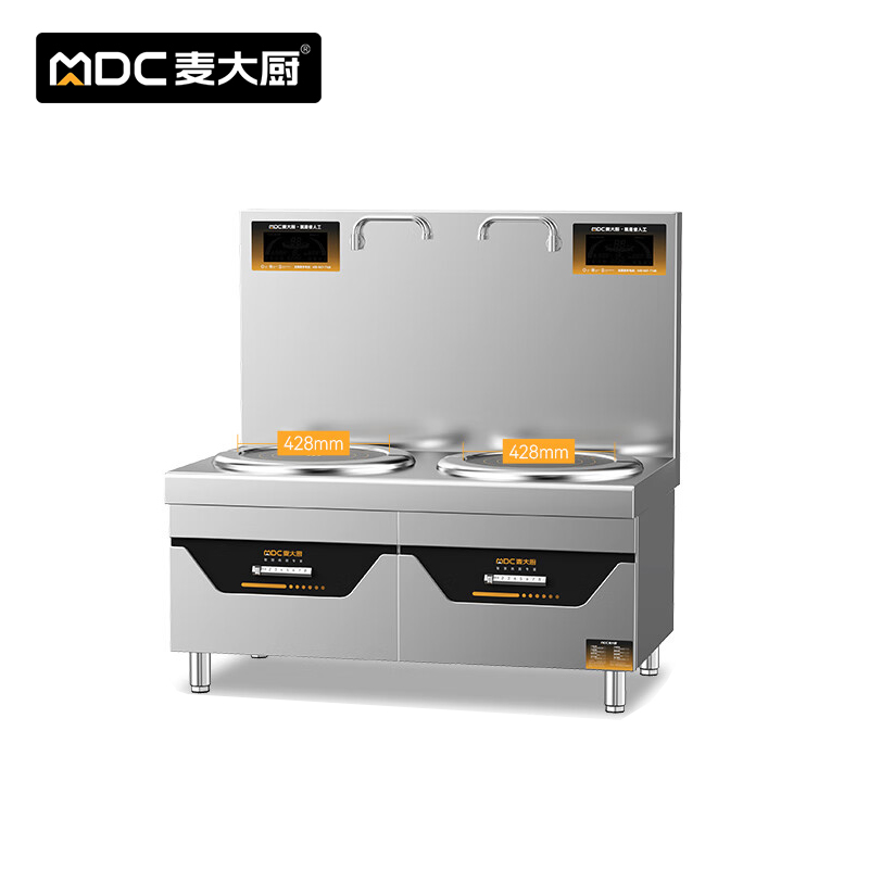 电磁炉 麦大厨 MDC-DCB5-SD10Q-304 落地式 磁控式 一体面板 2个 不锈钢色