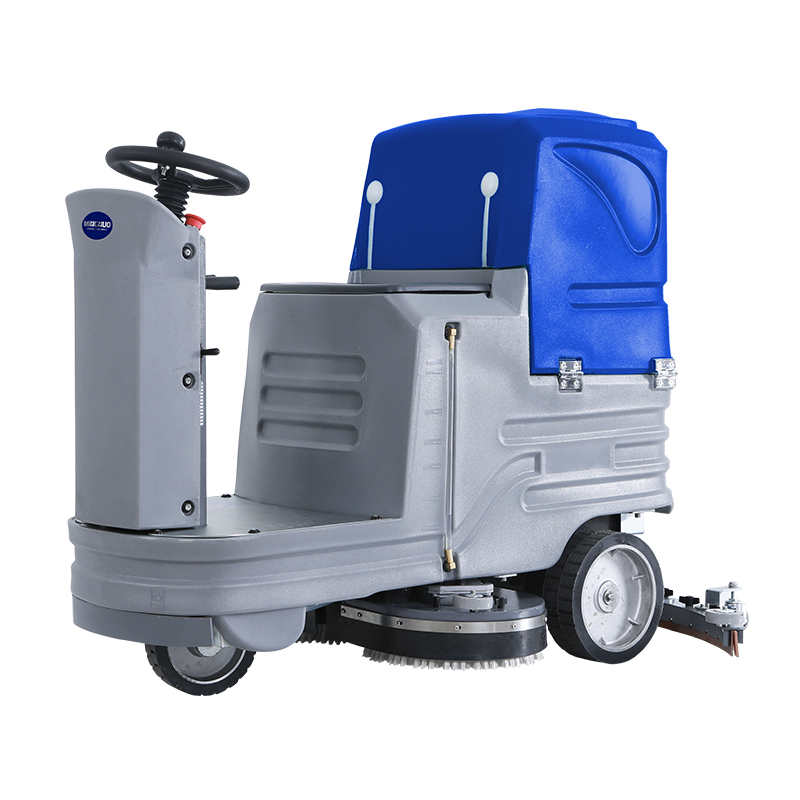 驾驶式电动洗地机可进电梯刷洗吸干一体机