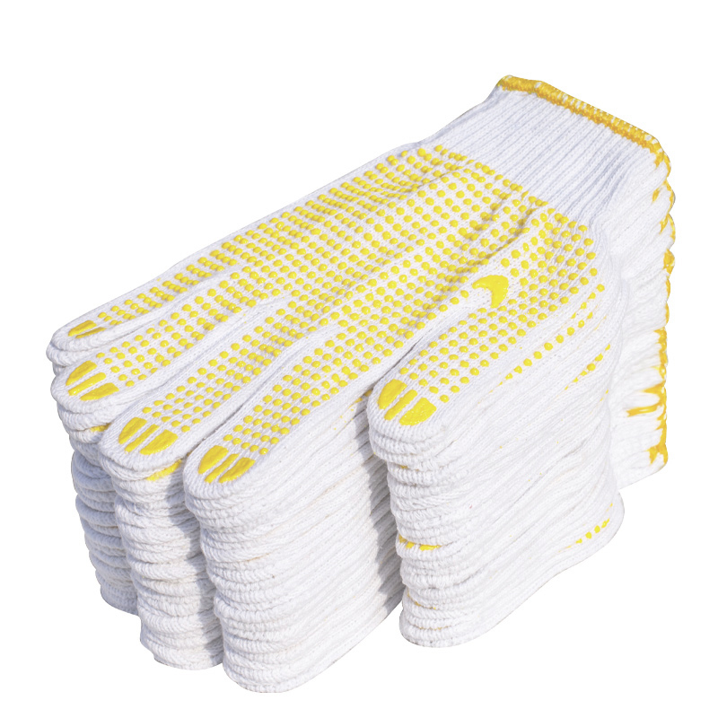 盛港 点胶劳保线手套12双/包 加厚点塑耐磨防滑 工地干活施工 SG12