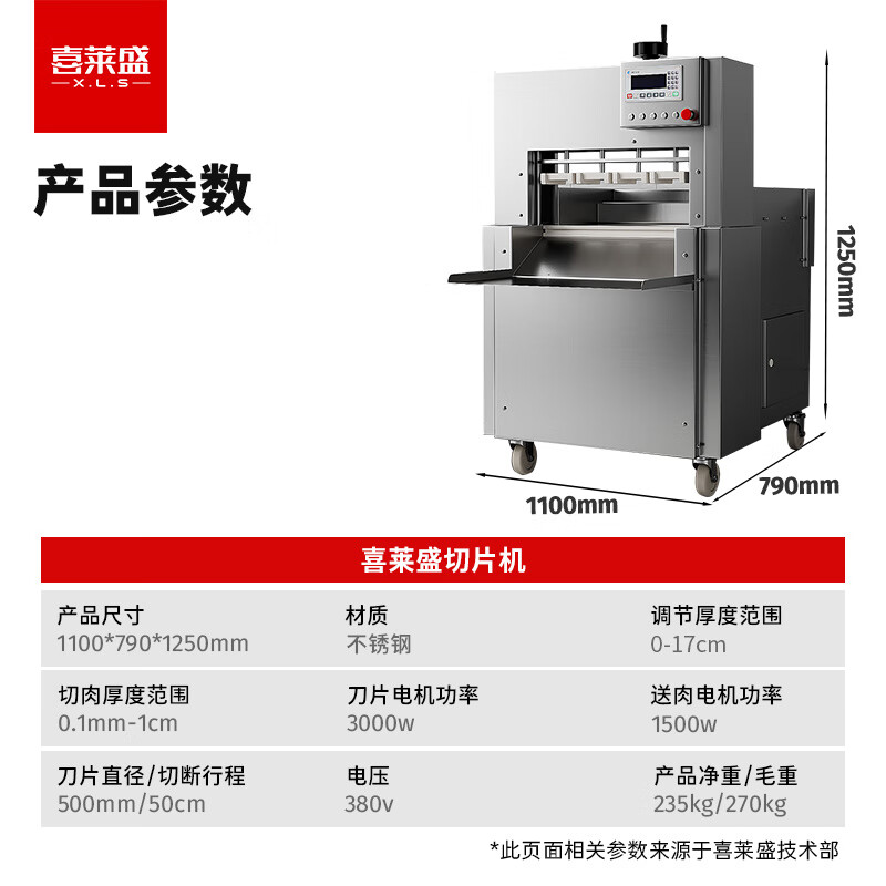 切肉机 喜莱盛 XLS-QP15G 双电机