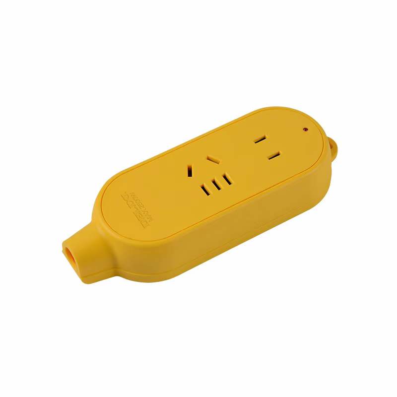 移动式插座一位两孔+一位五孔，无线，黄色(CD98C-AXZ)