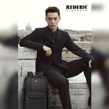 瑞德姆（REDURM）大学生书包休闲旅游男双肩包商务背包轻便高颜值大容量旅行包 黑色，长宽高：42*30*22CM 大学，上班通勤，出差