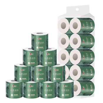 心相印商用云感150克10粒装四层立体压花卷筒卫生纸 BT5410