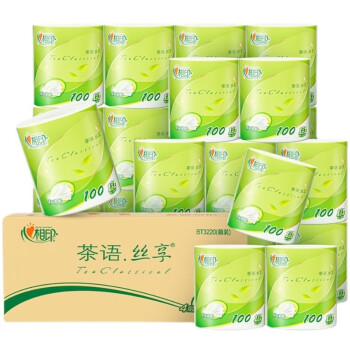 BT3220（箱装）心相印茶语丝享100克20粒装四层卷筒卫生纸