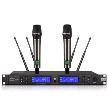 XIRCOM 捷讯XC-AT42真分级一拖二无线手持麦克风黑灰(个)