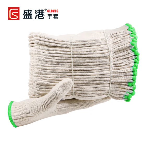 盛港（SHENGGANG）7针棉线劳保手套 装卸/维修/耐磨防滑/工地手套900g线手套 12副/打