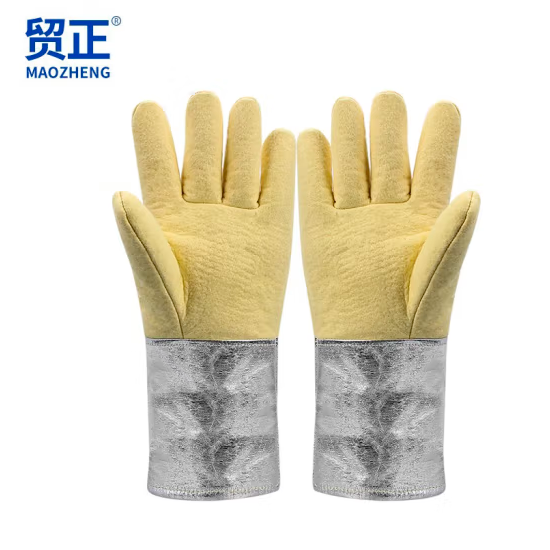 贸正（MaoZheng）耐高温手套 38cm 隔热防烫手套300度芳纶镀铝拼接材质 1付MZS-GR38