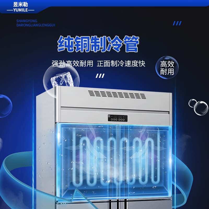 风冷四门双温冰箱 商用厨房大容量冰柜 食堂餐饮酒店后厨双温冷冻冷藏保鲜柜