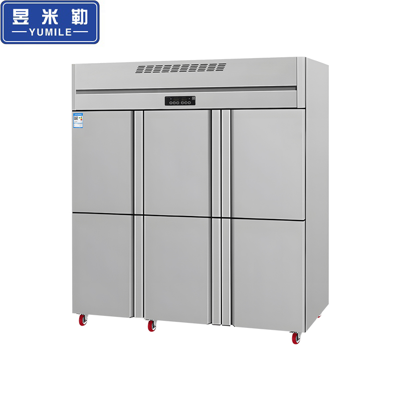 风冷六门双温冰箱 商用厨房大容量冰柜 食堂餐饮酒店后厨双温冷冻冷藏保鲜柜