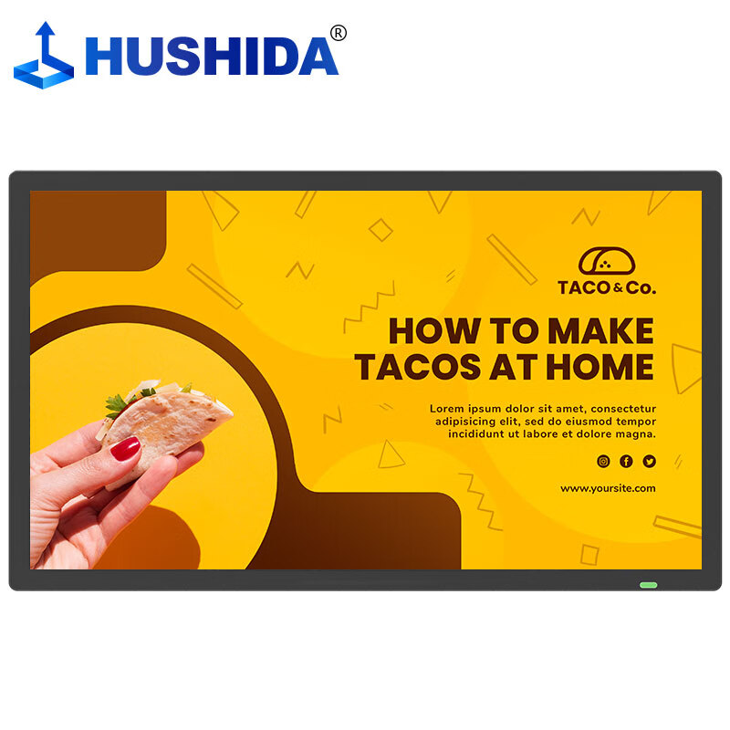 互视达（HUSHIDA）酷炫版智慧电子大屏43英寸壁挂广告机显示屏奶茶店电梯商场吊挂数字标牌宣传屏高清led横竖屏 CW-LY-43BJ