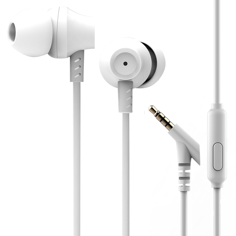 摩集客（MOGCO） M11手机耳机入耳式 重低音线控带麦可通话音乐耳机安卓苹果小米游戏耳机 白色