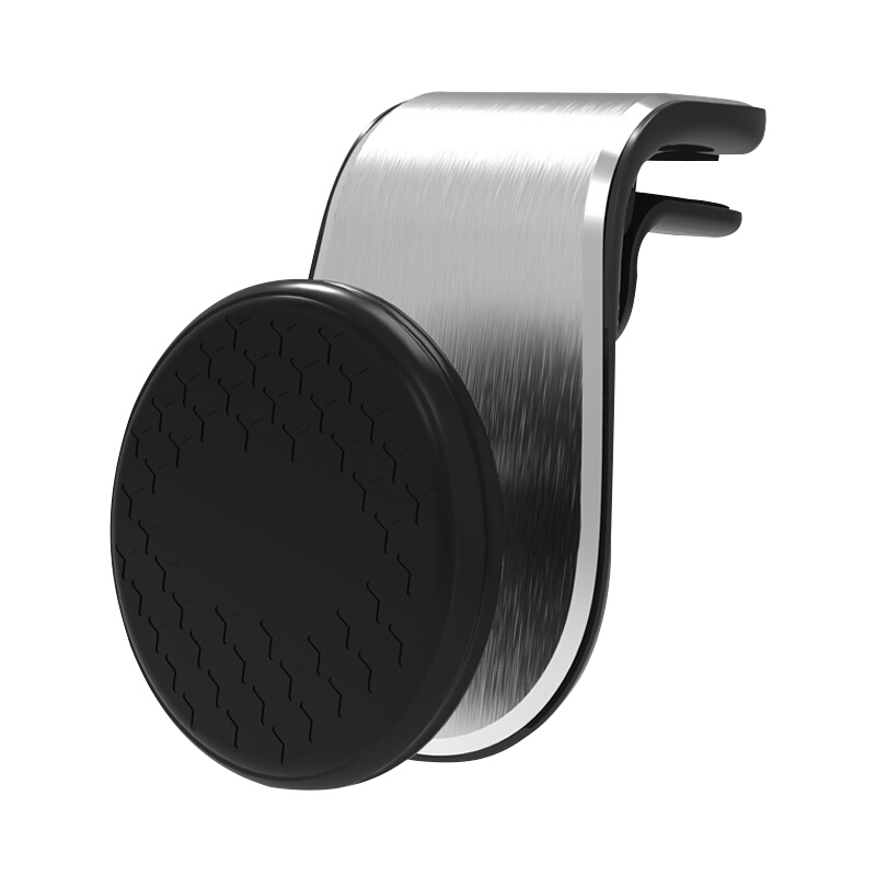 摩集客（MOGCO） 【车载手机支架CR25H】L型360度任意调节车载导航支架出风口夹磁吸式轻便型 银色