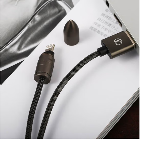 摩集客（MOGCO) 子弹头个性苹果数据线充电线快充手机线适用iphone14/13/12/11/XS/7/6/X/8/6 锖色