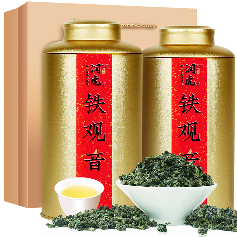 【润虎】聚茶系列 清香铁观音(乌龙茶)504克(252克×2)/套