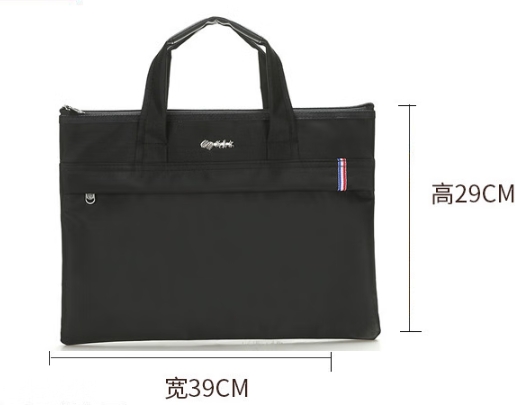 斯莫尔（SIMOER）SL-1712 黑色手提文件袋男士商务公文包男防水牛津布会议资料袋