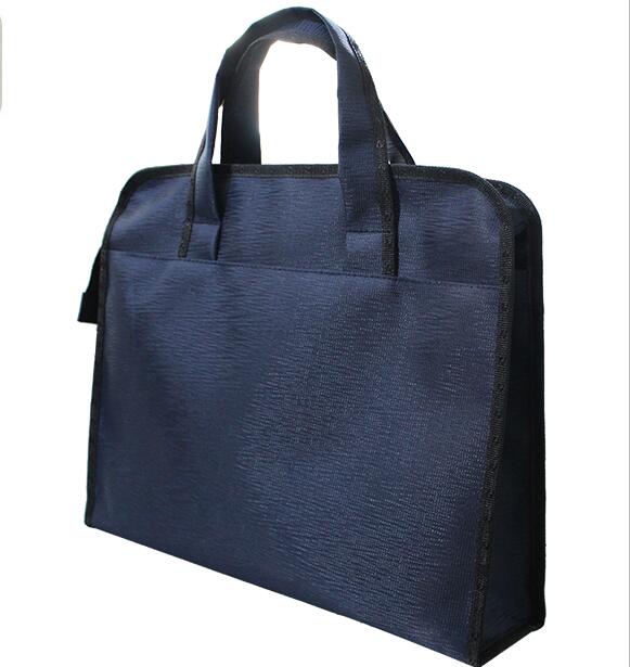  斯莫尔（SIMOER）SL-522 蓝色大容量商务公文包手提资料袋文件包会议袋培训包