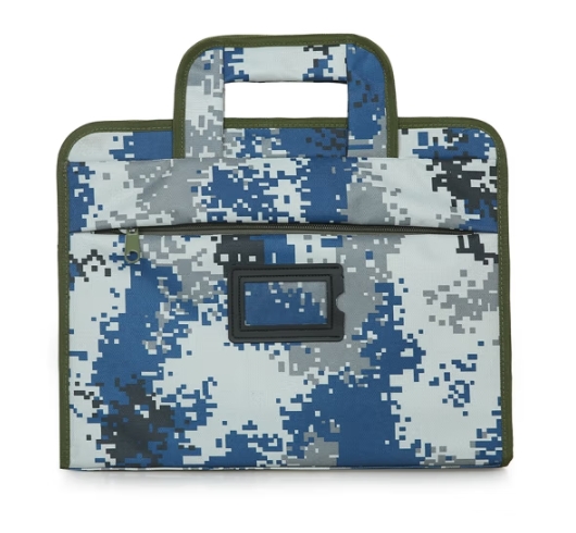 斯莫尔（SIMOER）SL-826迷彩蓝 迷彩包电脑包文件包 大容量公文包手提包