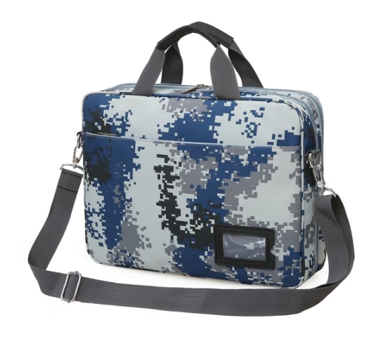 斯莫尔（SIMOER）SL-830天空蓝迷彩包公文包男事务包手提包 文件夹手提袋文件袋