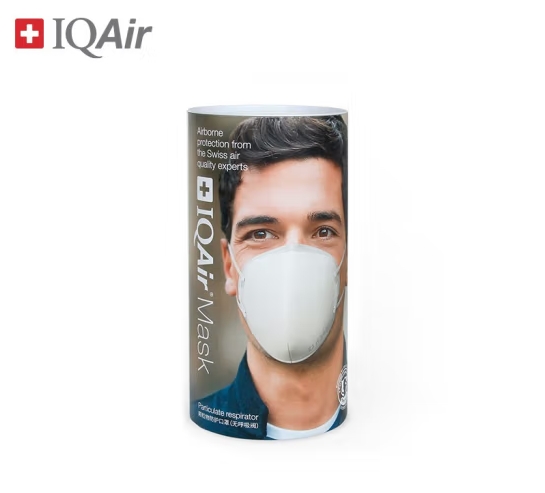 IQAir Mask KN95口罩去除PM2.5雾霾无呼吸阀 12只装 L码