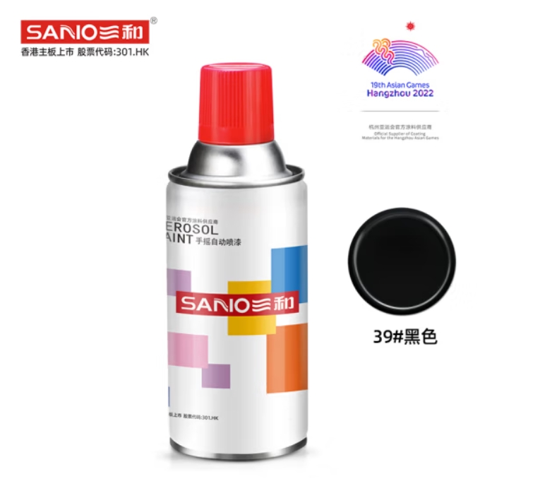 油漆 三和/SANO 水性喷漆 亮光 黑色 0.35