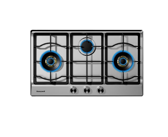 霍尼韦尔（Honeywell）不锈钢燃气灶嵌入台式双用三眼多头天然气专用灶台大火力猛火家用煤燃气灶具 天然气 JZT-GH3不锈钢三眼灶