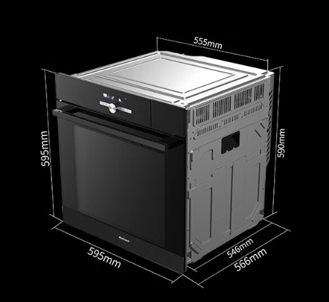 霍尼韦尔（Honeywell）73升蒸烤炸箱一体机BD-71F嵌入式智能三合一5D匀温大容量搪瓷内胆 油烟机灶具洗碗机套装可选 50L蒸烤箱BD-50F【触控彩屏】