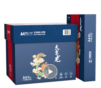 办公用纸 天章龙 A4 80G 500张/包 5包/箱 复印纸 白色
