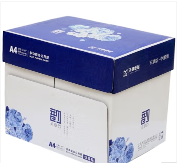 办公用纸 天章韵 A4 80G 500张/包 5包/箱 复印纸 白色