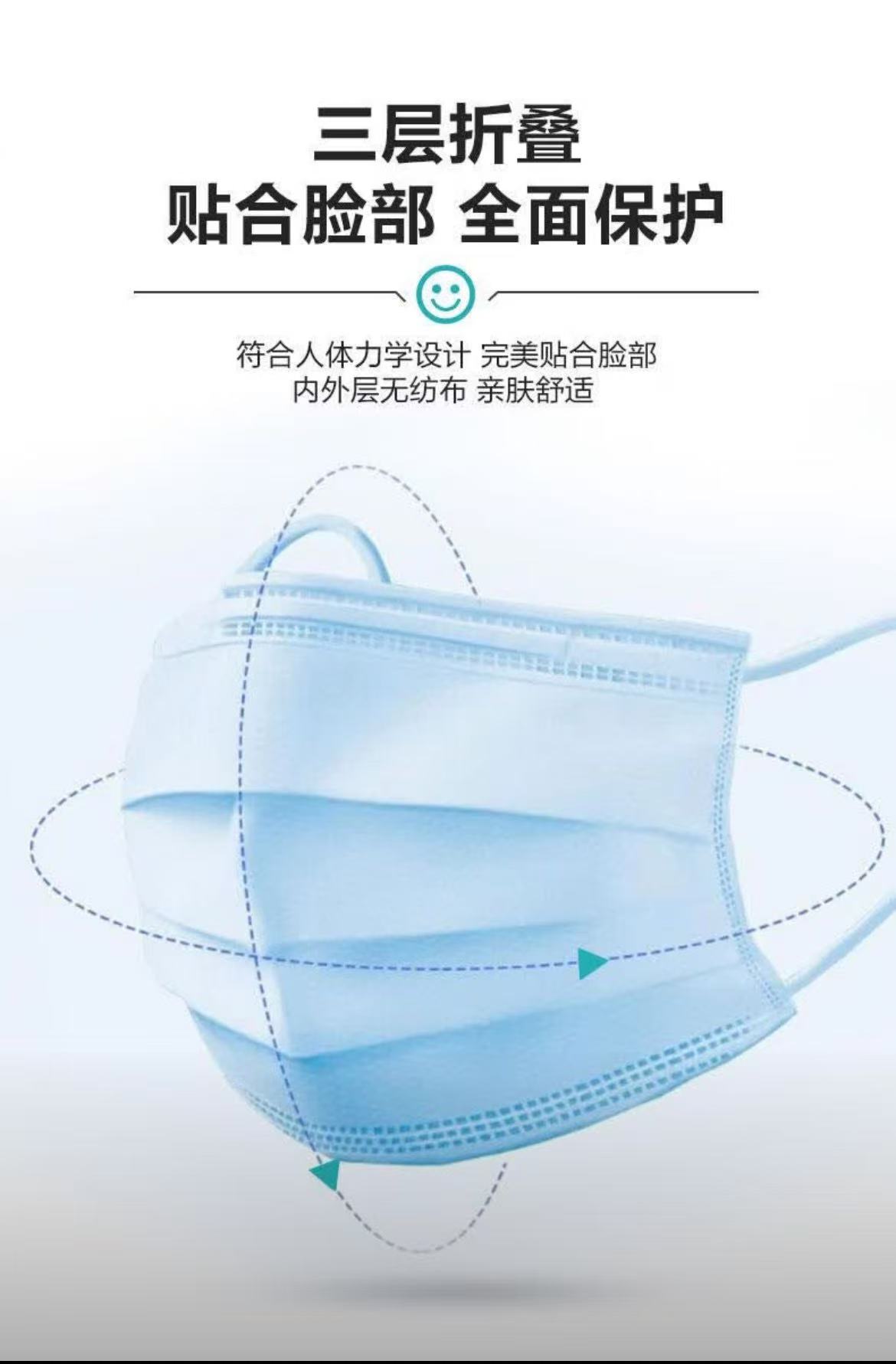 保盾/BDS 口罩K-01（独立包装） 50袋/盒 一次性使用医用口罩 1个/袋   50袋/盒   40盒 /箱