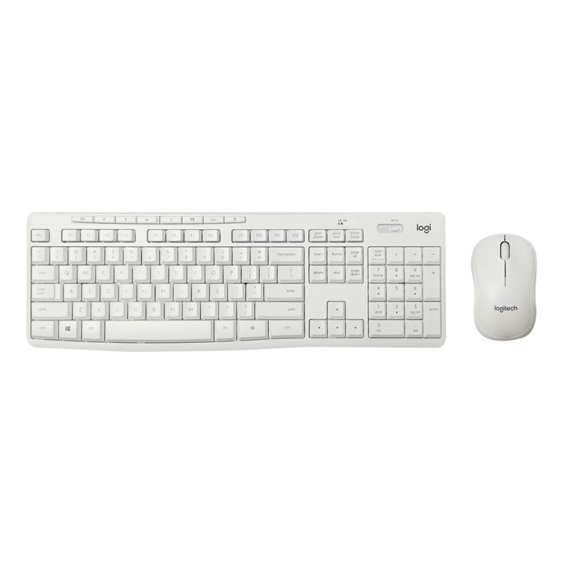 罗技MK295 无线静音键鼠套装_白色