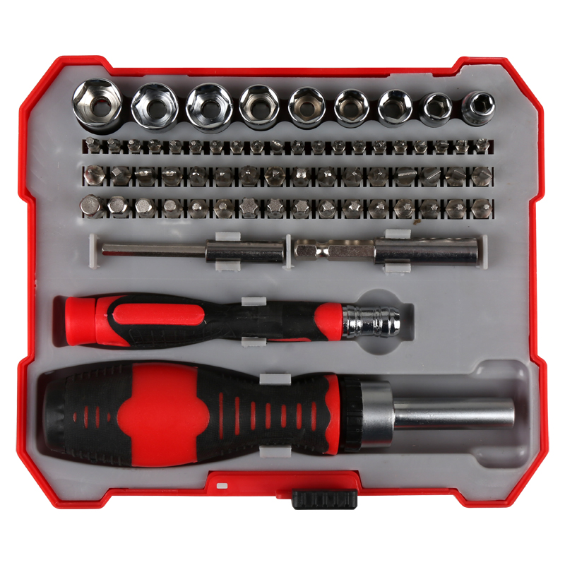 65件套棘轮螺丝批精密批套筒组套