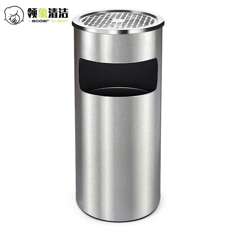 领象 圆柱形24*62cm 不锈钢 立式带内桶 灭烟吸灰 烟灰桶 酒店垃圾桶