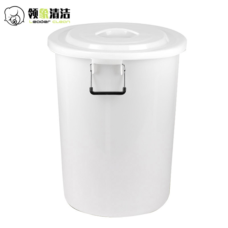 领象 大水桶塑料桶圆形收纳桶大容量水桶酒店厨房工业环卫物业大号废料桶 带盖280L白色