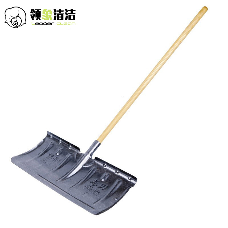 领象 推雪板推雪铲雪锹铲推雪板破冰铲除雪铲除积雪工具垃圾铲 【淬火一体1.3米木柄】