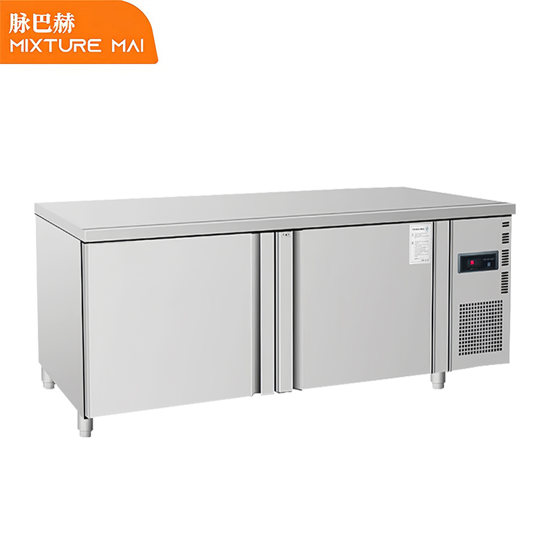 脉巴赫 风冷纯铜管保鲜冷藏工作台 厨房卧式操作台冰柜 厨房奶茶店设备MBH-FLLCGZT-1.8
