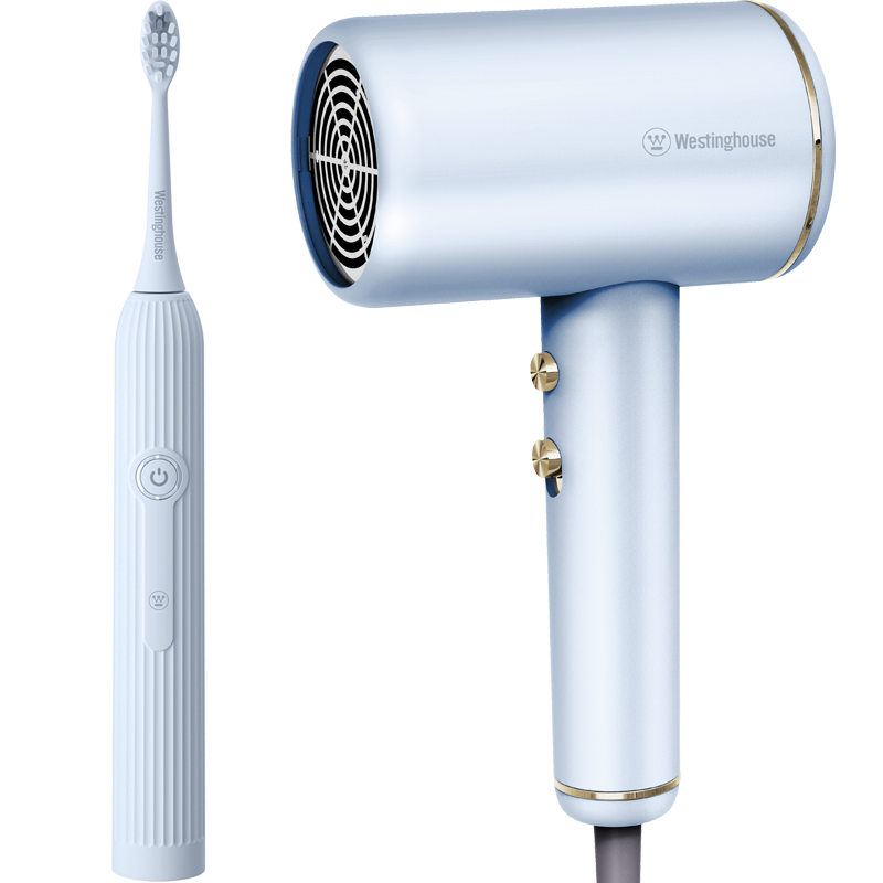 西屋（Westinghouse）吹风机电动牙刷套装家用吹风筒负离子护发声波牙刷美白牙齿 个护套装W3