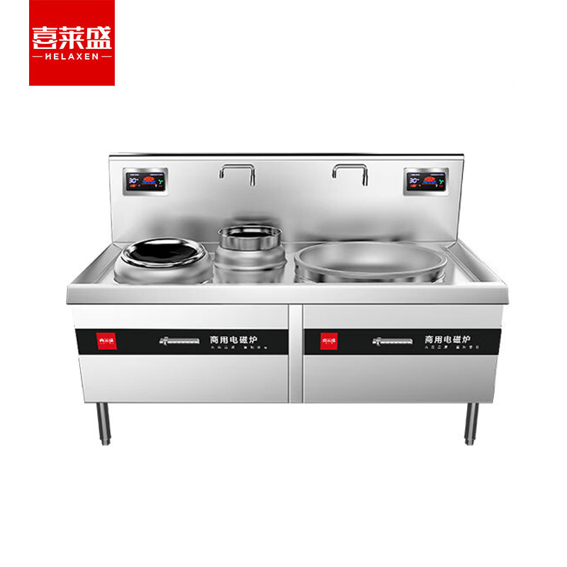 喜莱盛 XLS-XCL12SPG 大功率电炒炉电磁灶台12KW双头平头炉工程款 1台