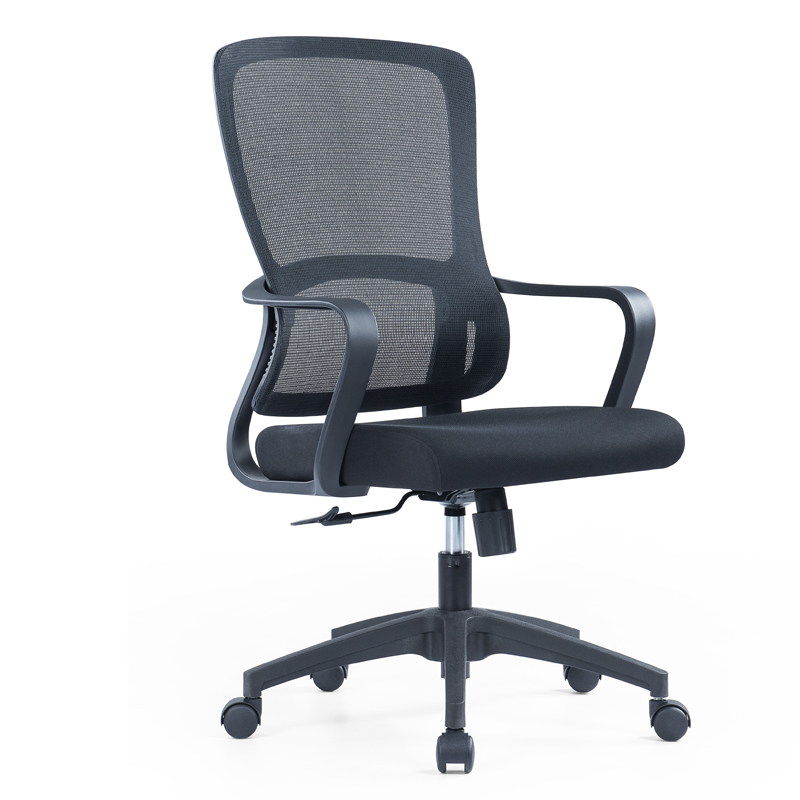 悦山 YSOC1U-058BW职员办公椅 无头枕600*555*1090mm