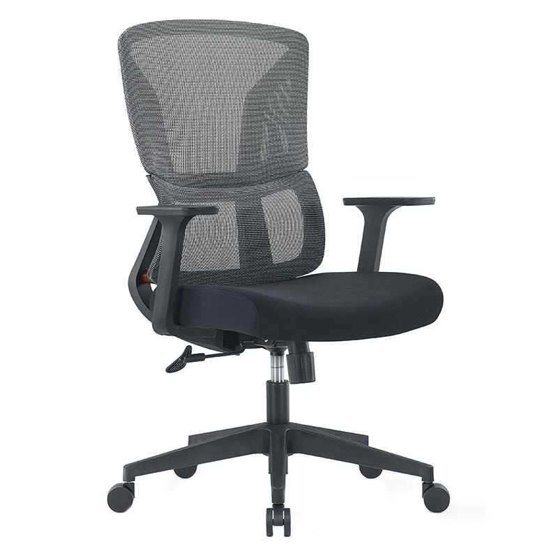 悦山 YSOC1U-065BW职员办公椅 无头枕660*630*995-1095mm