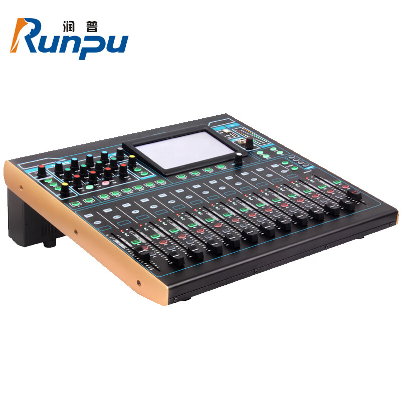 润普（Runpu）国产化全数字专业调音台20路内置声卡带电脑远程控制功能触摸屏支持多轨录音脚踏开关RP-STV20