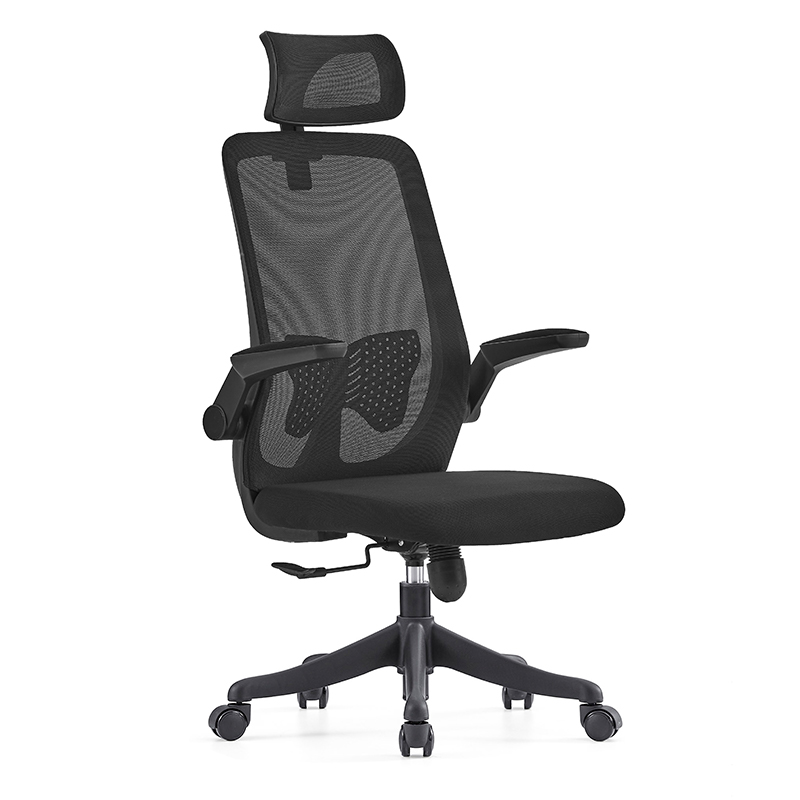 悦山 办公椅职员电脑椅舒适透气网布椅 带头枕款