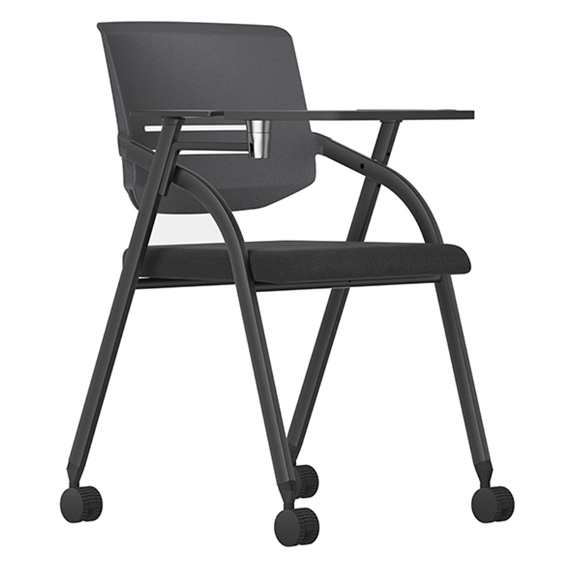 悦山 YSOC3HS03DW办公培训椅折叠会议椅 滑轮脚+写字板 610*555*835mm