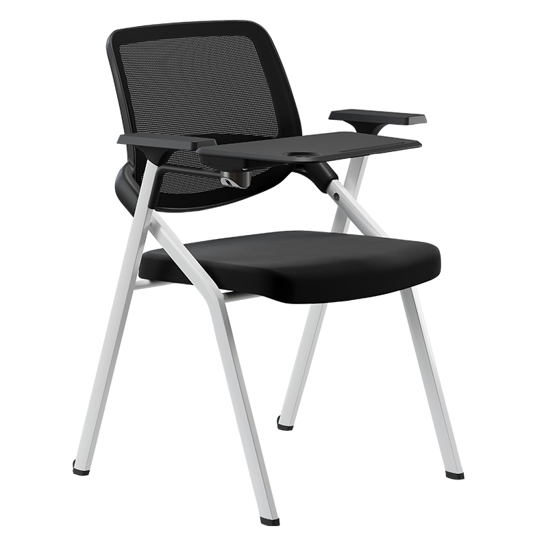 悦山 YSOC3BGBG-610BWH培训椅可折叠网椅 固定脚+写字板620*620*835mm