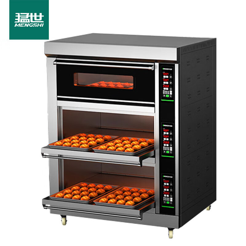 猛世商用电烤箱商用大型面包烤炉月饼烘焙烤箱微电脑烘焙平炉三层六盘烤箱MS-LHD-306Z