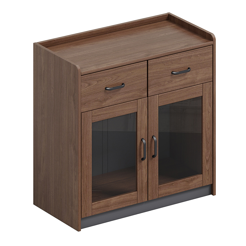 悦山 YSOB202GCLF-TW0822 茶水柜板式储物矮柜 两门 800*400*800mm