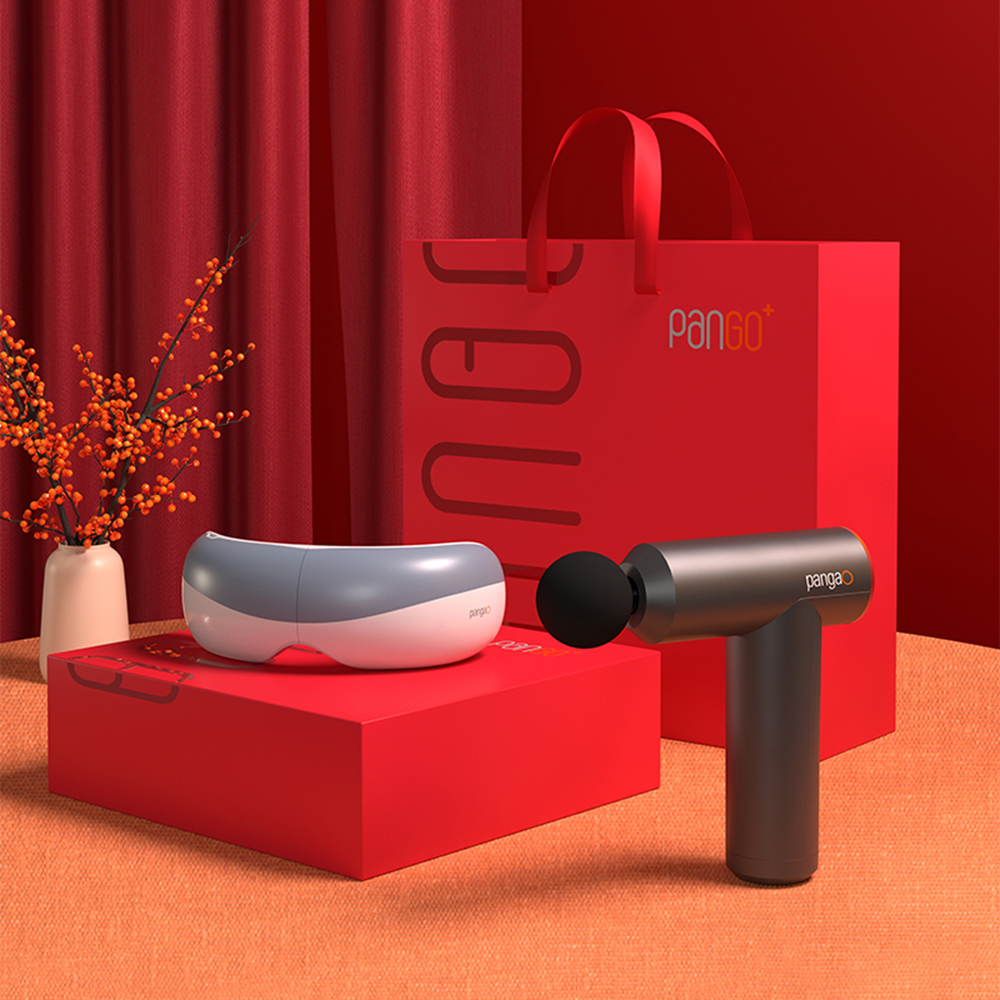 攀高/PANGAO PG-M190+EYE5 筋膜枪+智能眼部按摩仪礼盒套装灰色 台