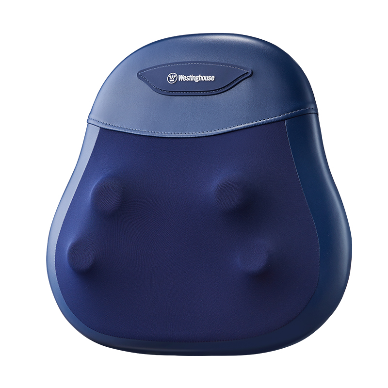 西屋（Westinghouse）按摩靠枕腰部按摩器按摩靠垫肩颈腰背全身按摩仪红光热敷护腰WCM-BXmini深邃蓝