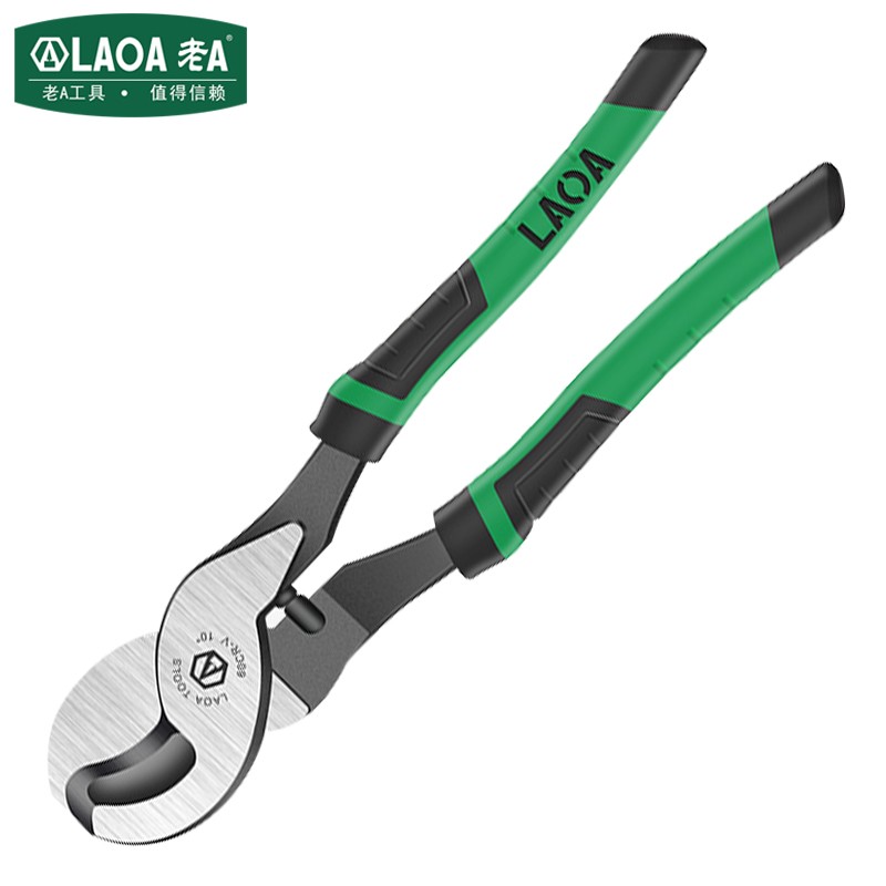 老A（LAOA）10英寸宽头塑柄电缆剪断线剪电工剪刀 LA110210