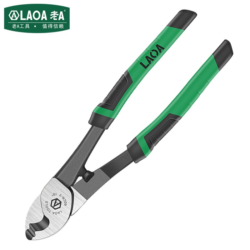 老A（LAOA）10英寸塑柄电缆剪断线剪电工剪刀 LA110110